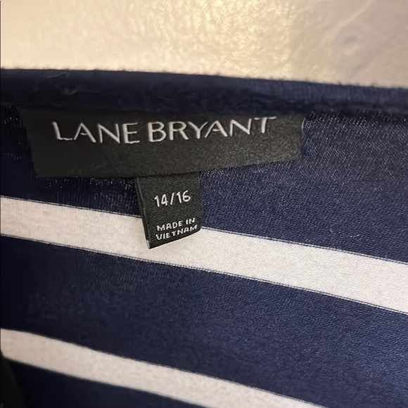 Bundle of 2 Lane Bryant Blue and White & Gray Asymmetrical High-Low Sundresses - Picture 2 of 10